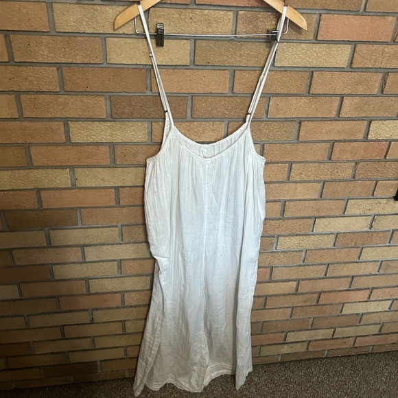 Anthropologie The Wrenley Suspender Pant Oversized White/Ivory Size M NO TOP - Picture 3 of 7